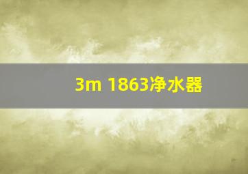 3m 1863净水器